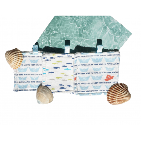 Lot de 3 lingettes lavables